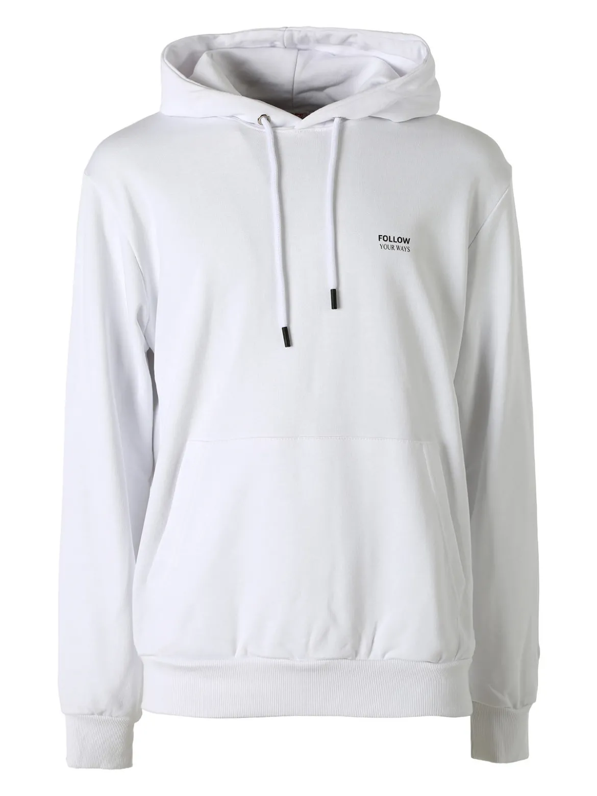 X-Cape Felpa da uomo in cotone con cappuccio - bianco