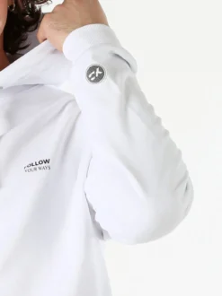 X-Cape Felpa da uomo in cotone con cappuccio - bianco