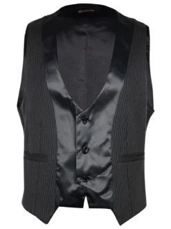 X-Cape Gilet elegante gessato nero
