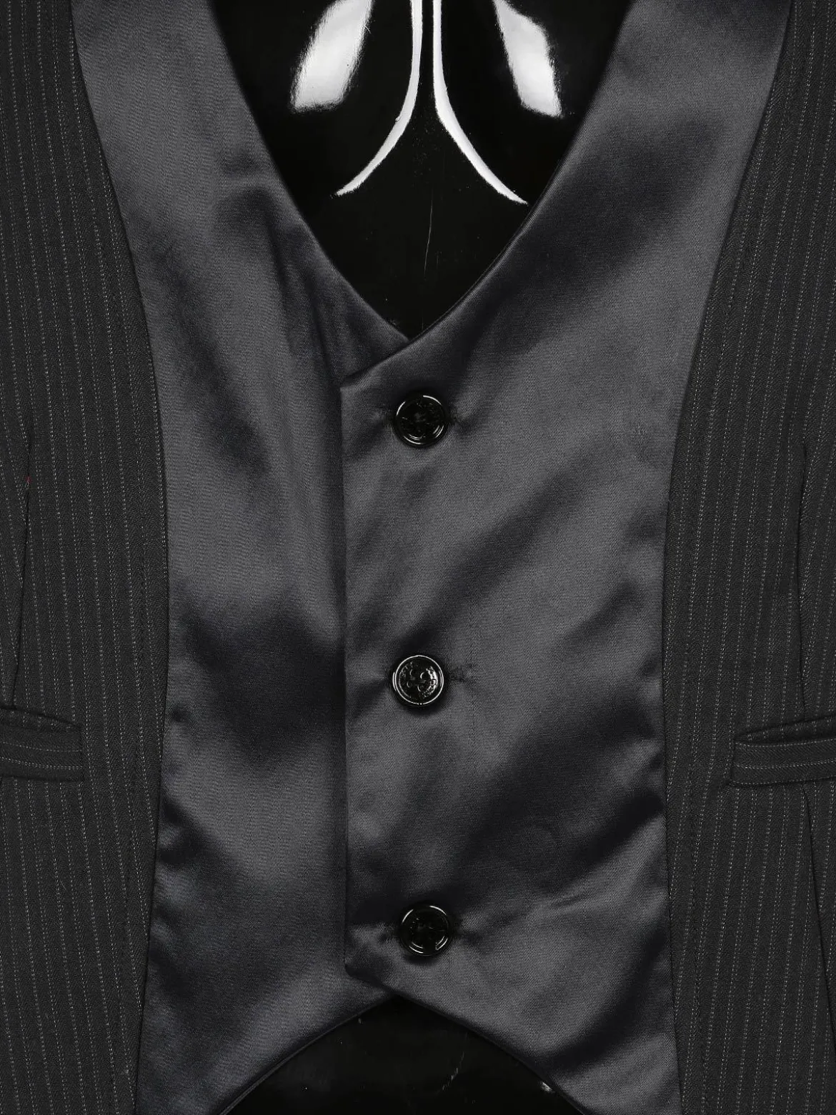 X-Cape Gilet elegante gessato nero