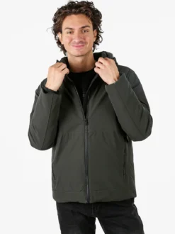 X-Cape Giubbotto uomo imbottito con cappuccio e zip - militare