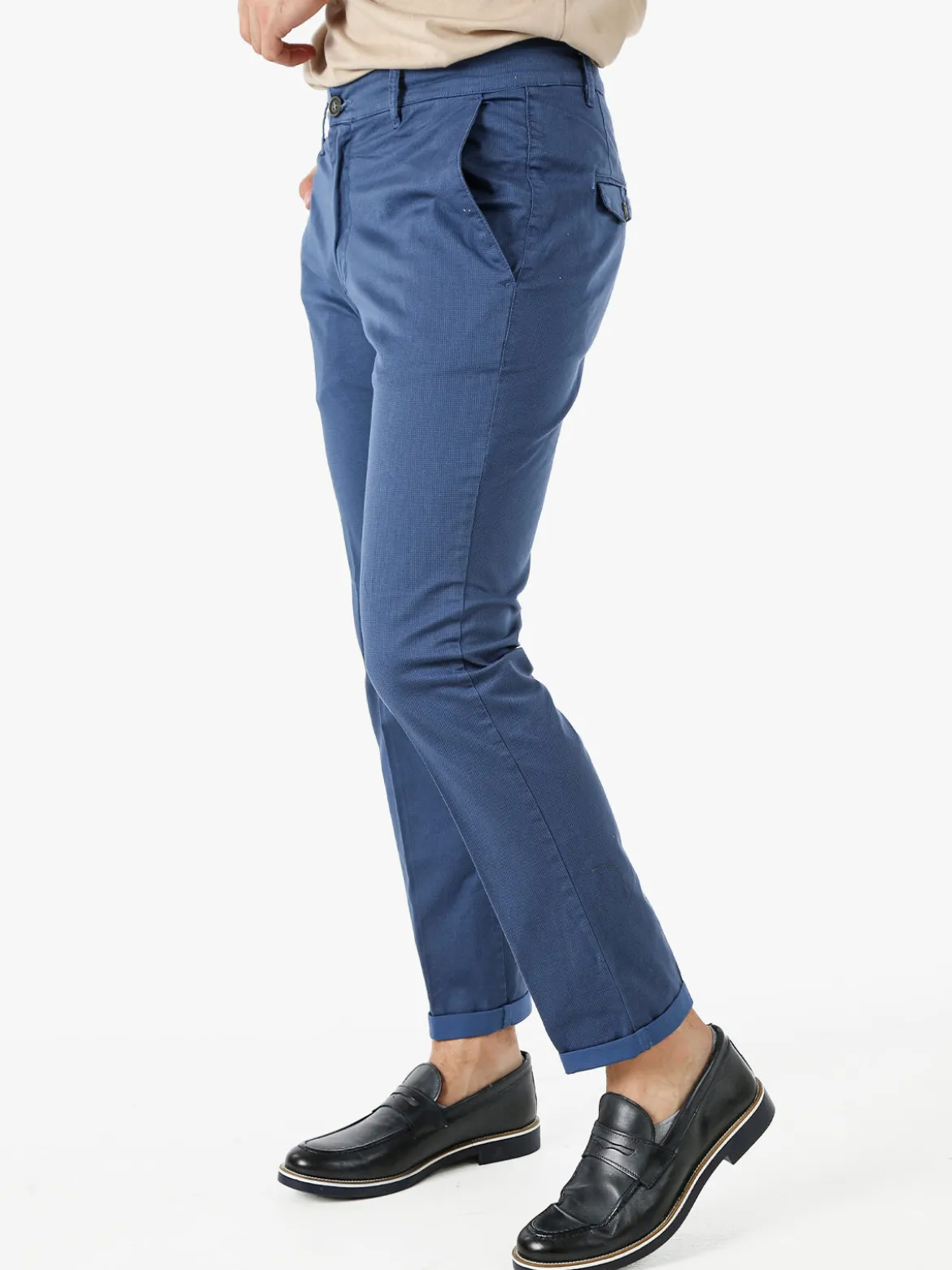 X-Cape Pantaloni slim fit da uomo in cotone - blu