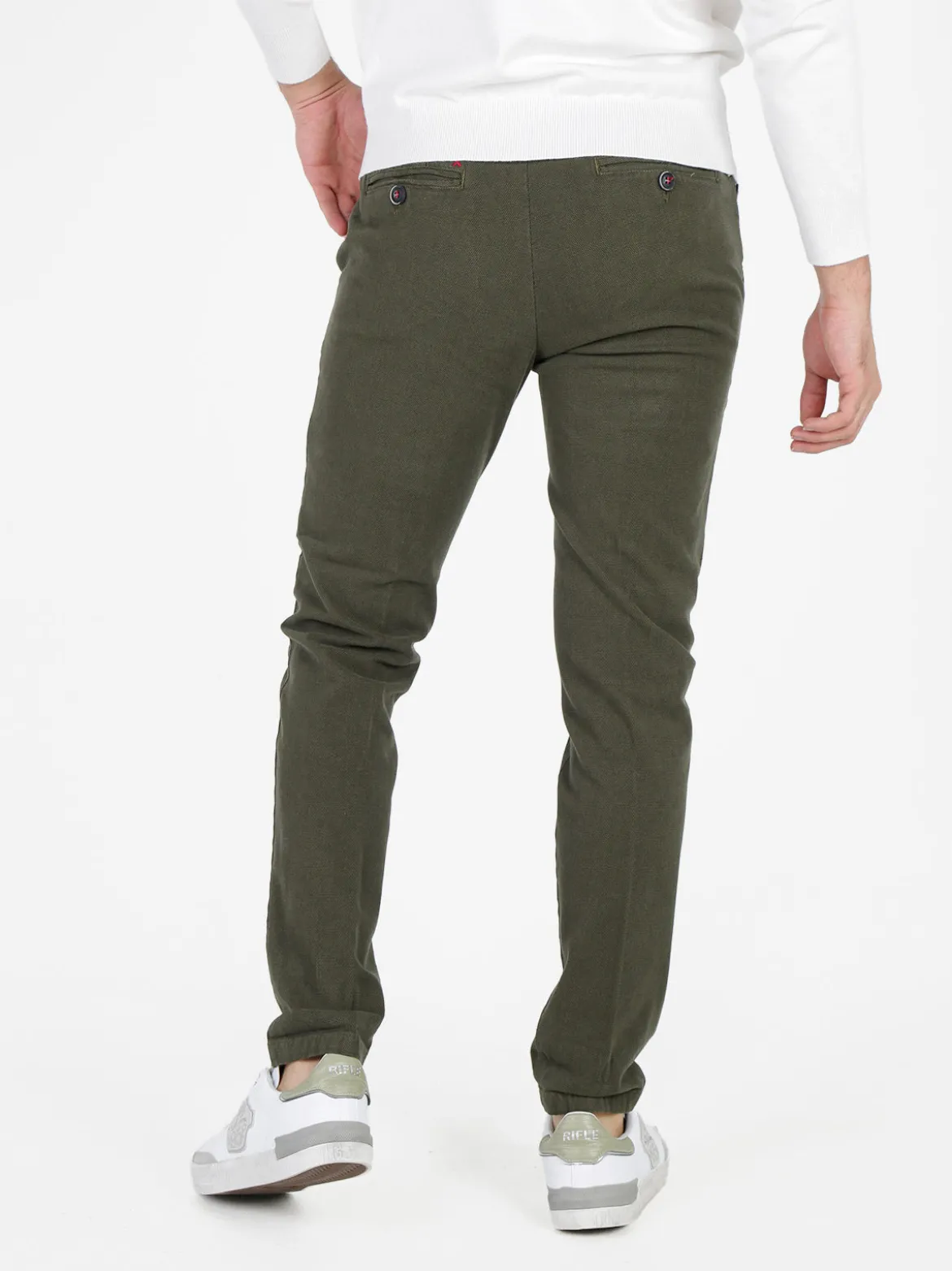 X-Cape Pantaloni slim fit da uomo in cotonte texturizzato