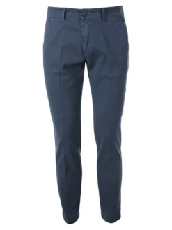 X-Cape Pantaloni uomo slim fit con stampa micro texture - blu