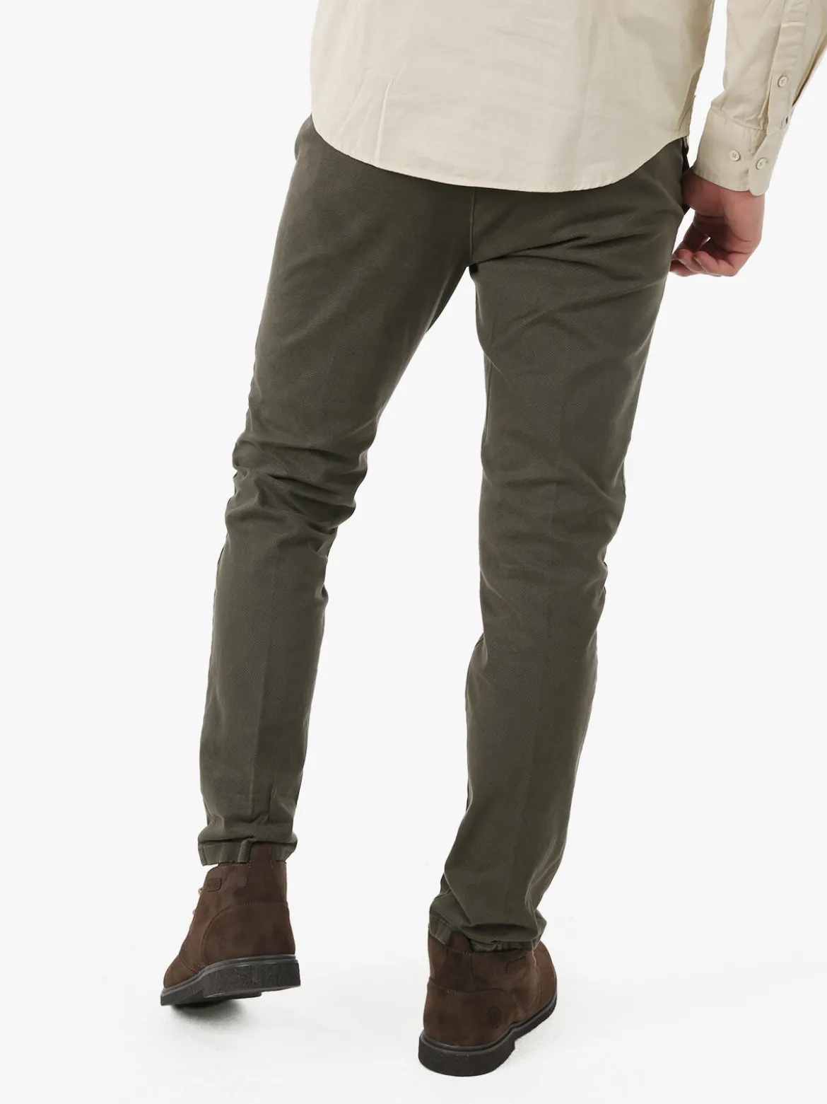 X-Cape Pantaloni uomo slim fit con stampa micro texture - militare
