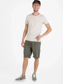 X-Cape T-shirt uomo in cotone con taschino - beige