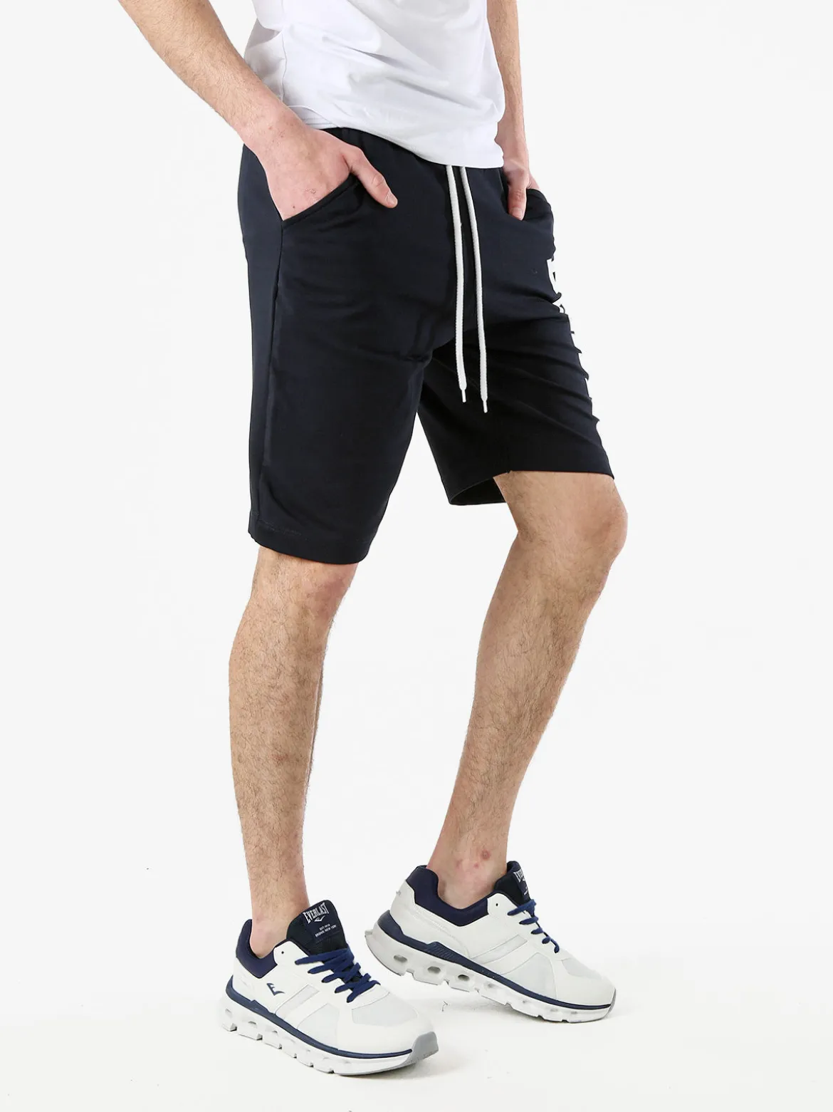Xtreme Boxing Bermuda da uomo in cotone con coulisse - blu scuro
