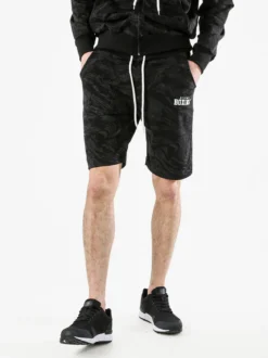 Xtreme Boxing Bermuda sportivi da uomo con coulisse e stampe - nero