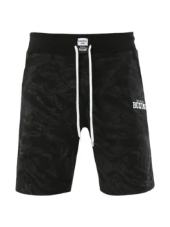 Xtreme Boxing Bermuda sportivi da uomo con coulisse e stampe - nero