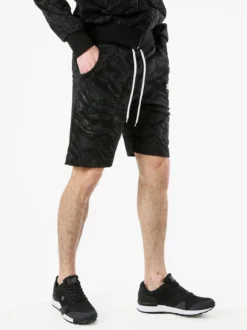 Xtreme Boxing Bermuda sportivi da uomo con coulisse e stampe - nero