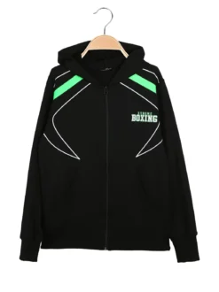 Xtreme Boxing Felpa da ragazzo in cotone con cappuccio e zip - nero