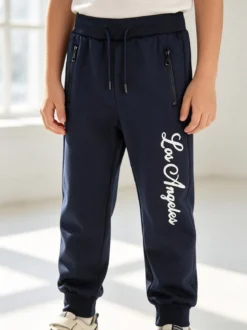 Xtreme Boxing Pantaloni sportivi da ragazzo con coulisse e polsini - blu scuro