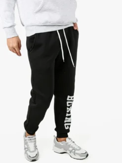 Xtreme Boxing Pantaloni tuta da uomo felpati con logo - nero