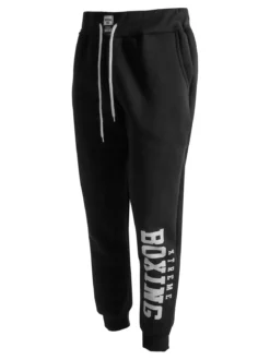 Xtreme Boxing Pantaloni tuta da uomo felpati con logo - nero