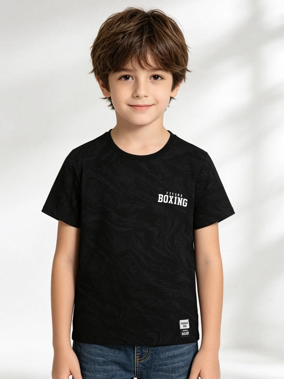 Xtreme Boxing T-shirt girocollo da ragazzo - nero