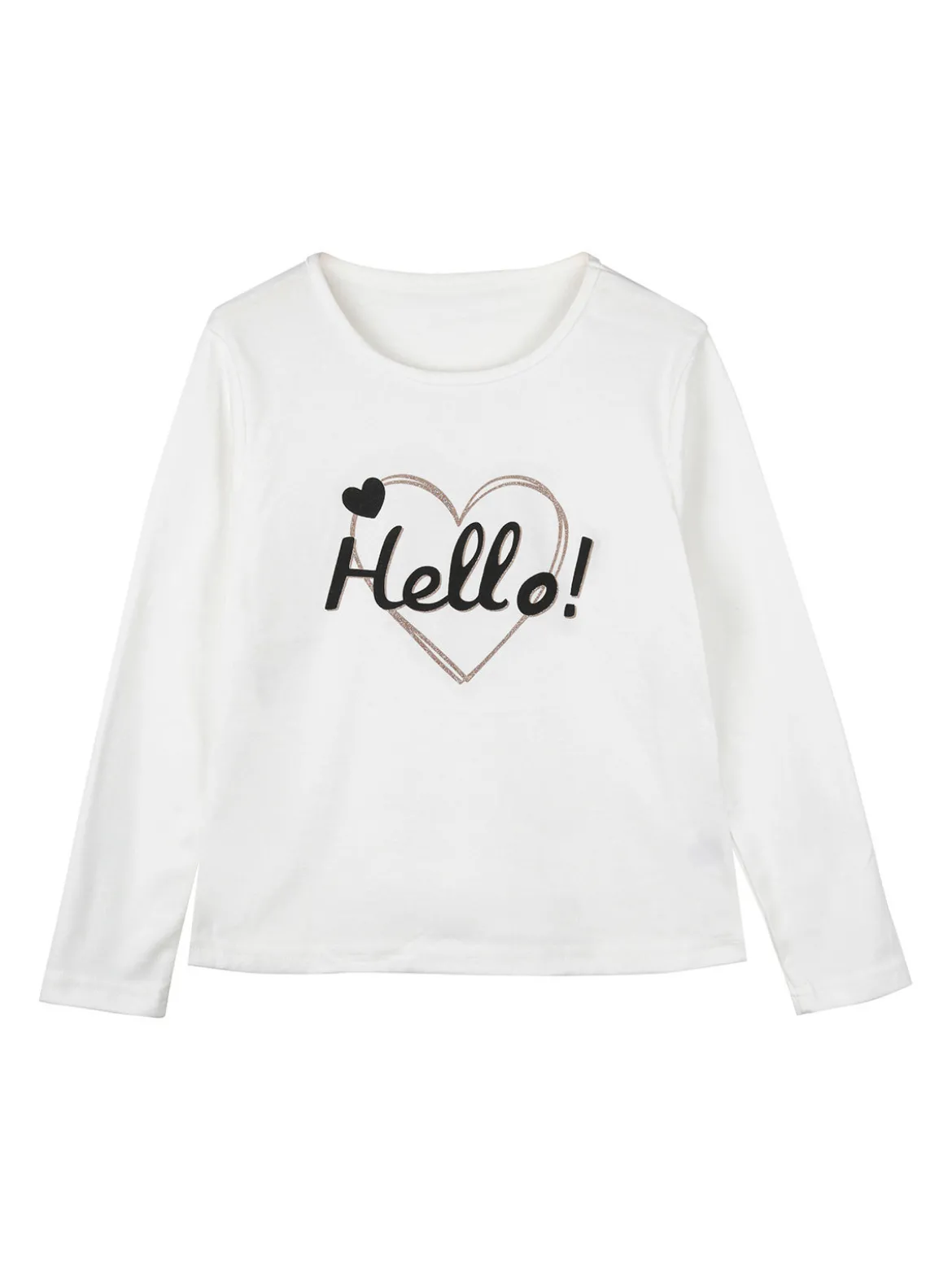 Yes! Do Kid'S Completo 3 pezzi da bambina con felpa con stampa a cuori - panna