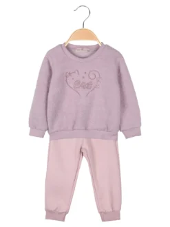 Yes! Do Kid'S Completo 2 pezzi da neonata con felpa e pantaloni tuta - rosa