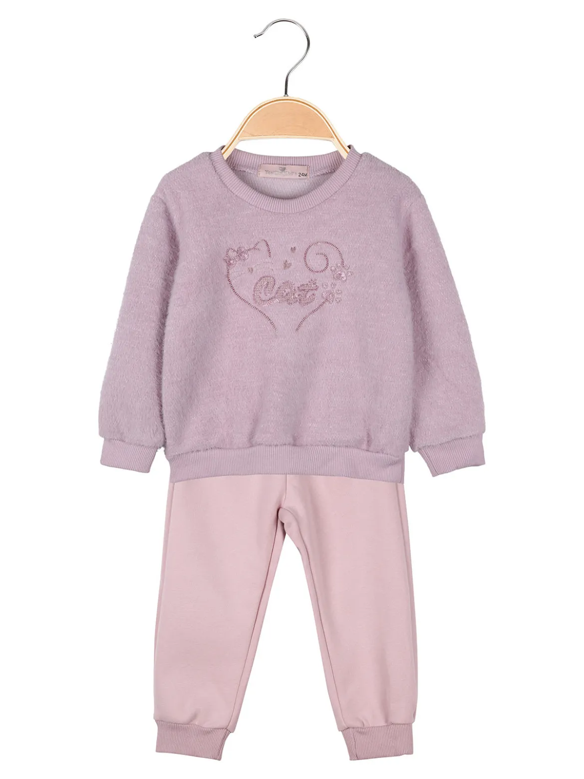 Yes! Do Kid'S Completo 2 pezzi da neonata con felpa e pantaloni tuta - rosa