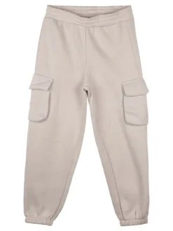Yes! Do Kid'S Completo tuta da bambina felpata 2 pezzi con pantaloni cargo - beige