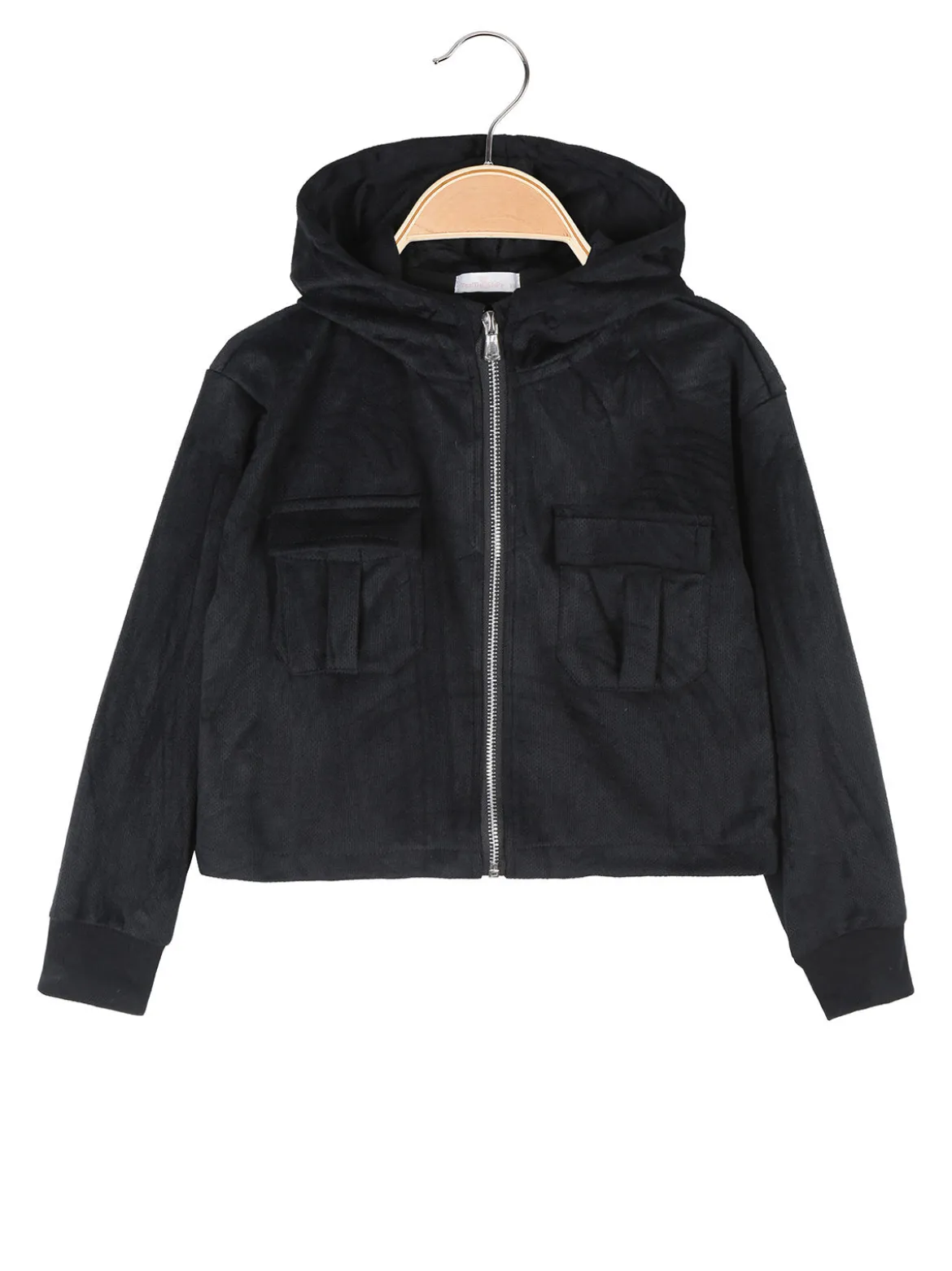 Yes! Do Kid'S Felpa da bambina cropped con cappuccio e zip