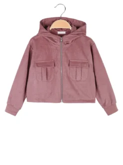 Yes! Do Kid'S Felpa da bambina cropped con cappuccio e zip