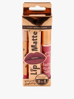 Yes Love Cosmetics Confezione 2 in1 rossetto liquido matte e matita labbra