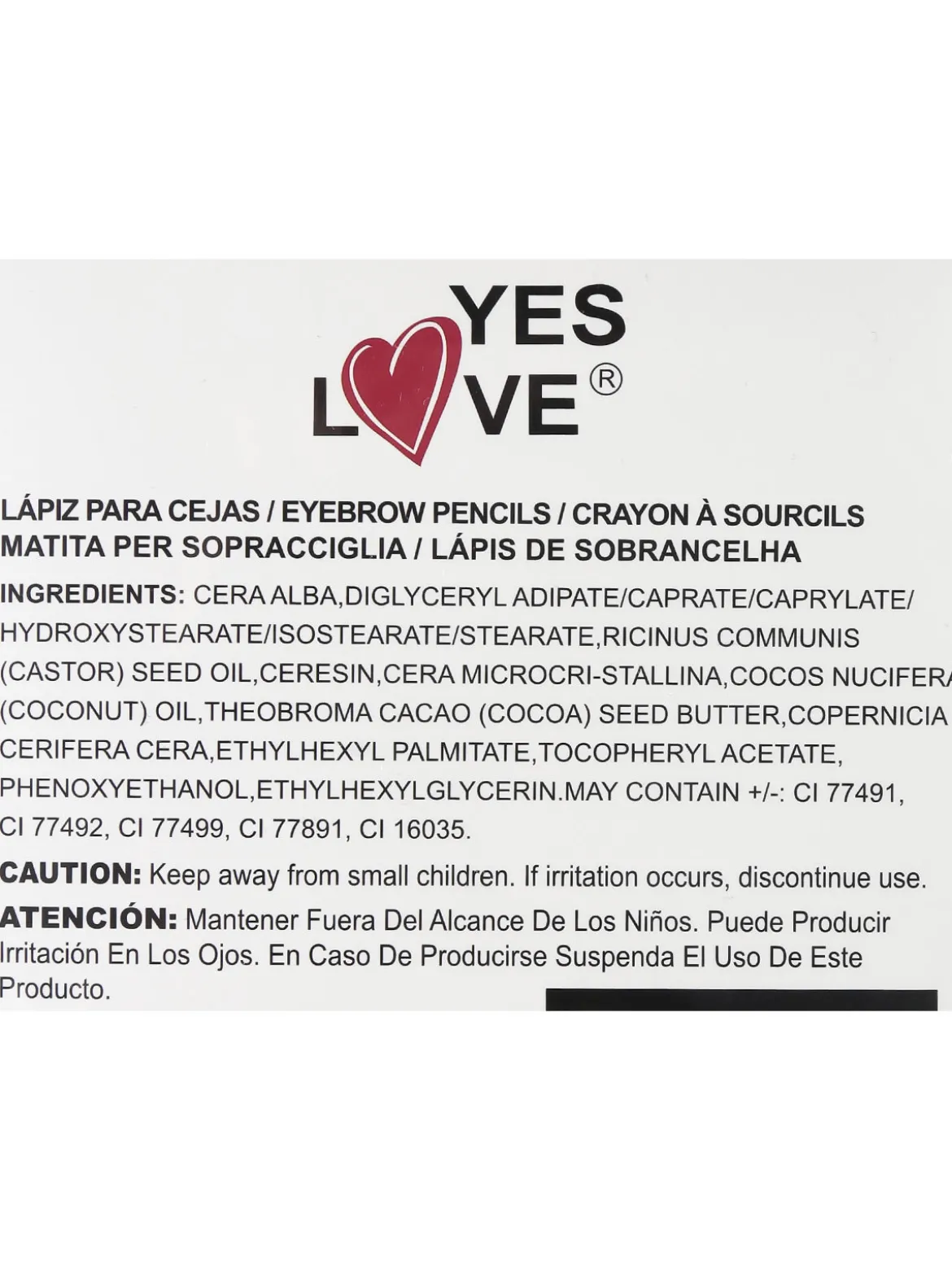 Yes Love Cosmetics Matita per sopracciglia