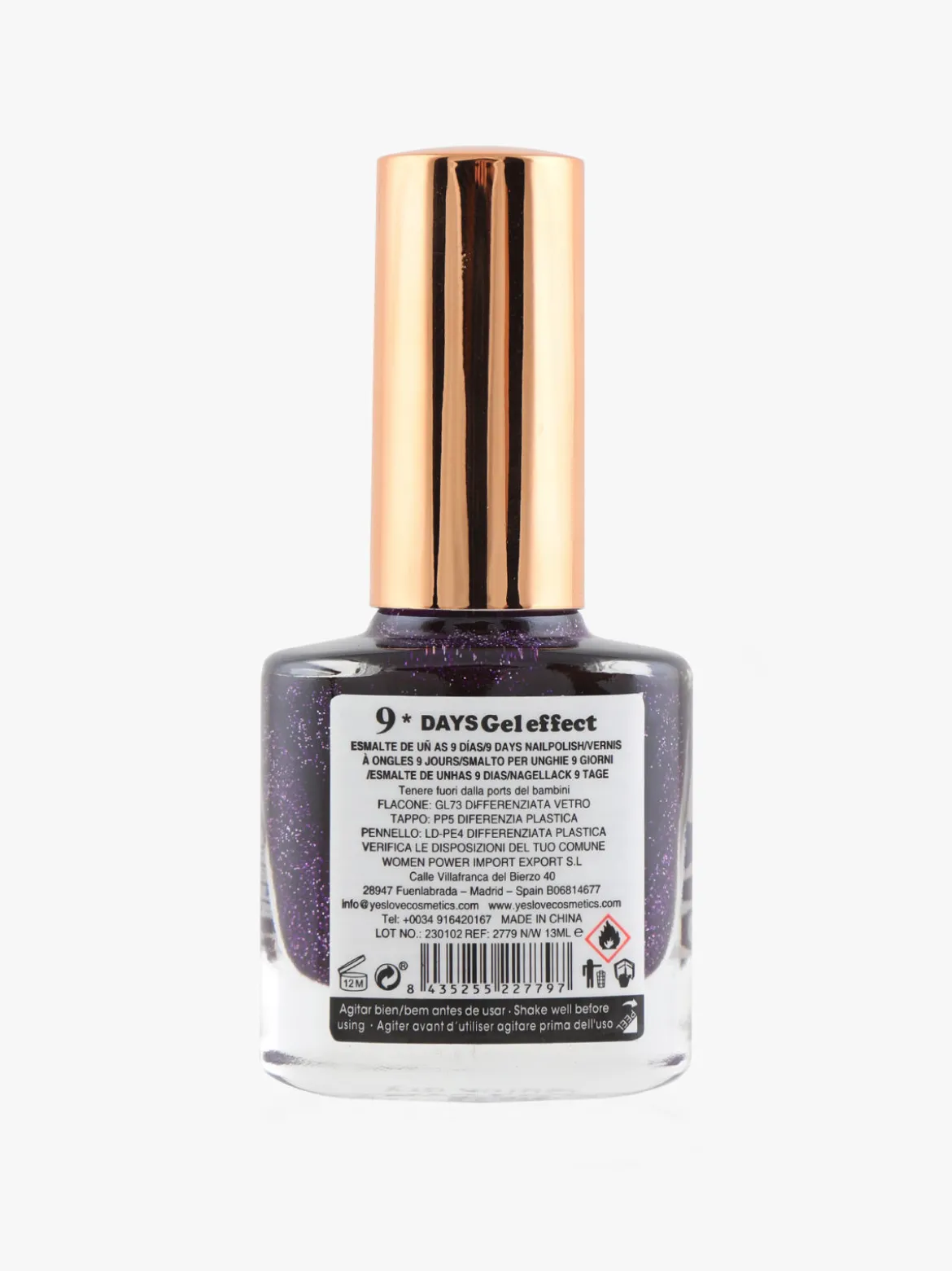 Yes Love Cosmetics Smalto con glitter effetto gel