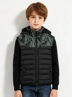 Yi Boy Gilet imbottito da bambino con cappuccio