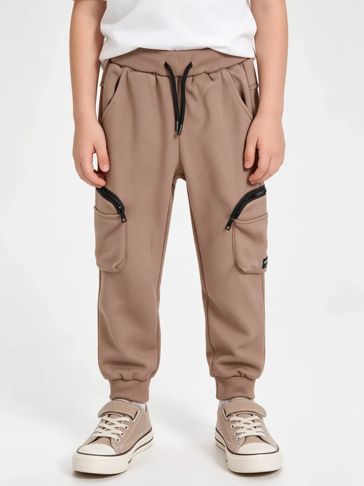 Yi Boy Pantaloni da bambino con tasconi laterali e polsini