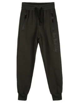 Yi Boy Pantaloni tuta da bambino con polsini - verde scuro
