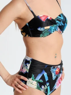 Y&M Bikini a fascia con slip a vita alta