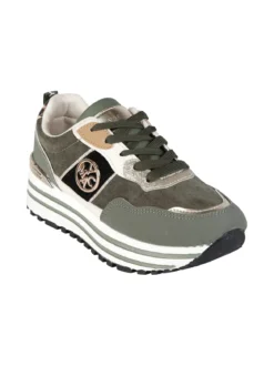 Y.M.C.A. Sneakers donna stringate in tessuto scamosciato con platform