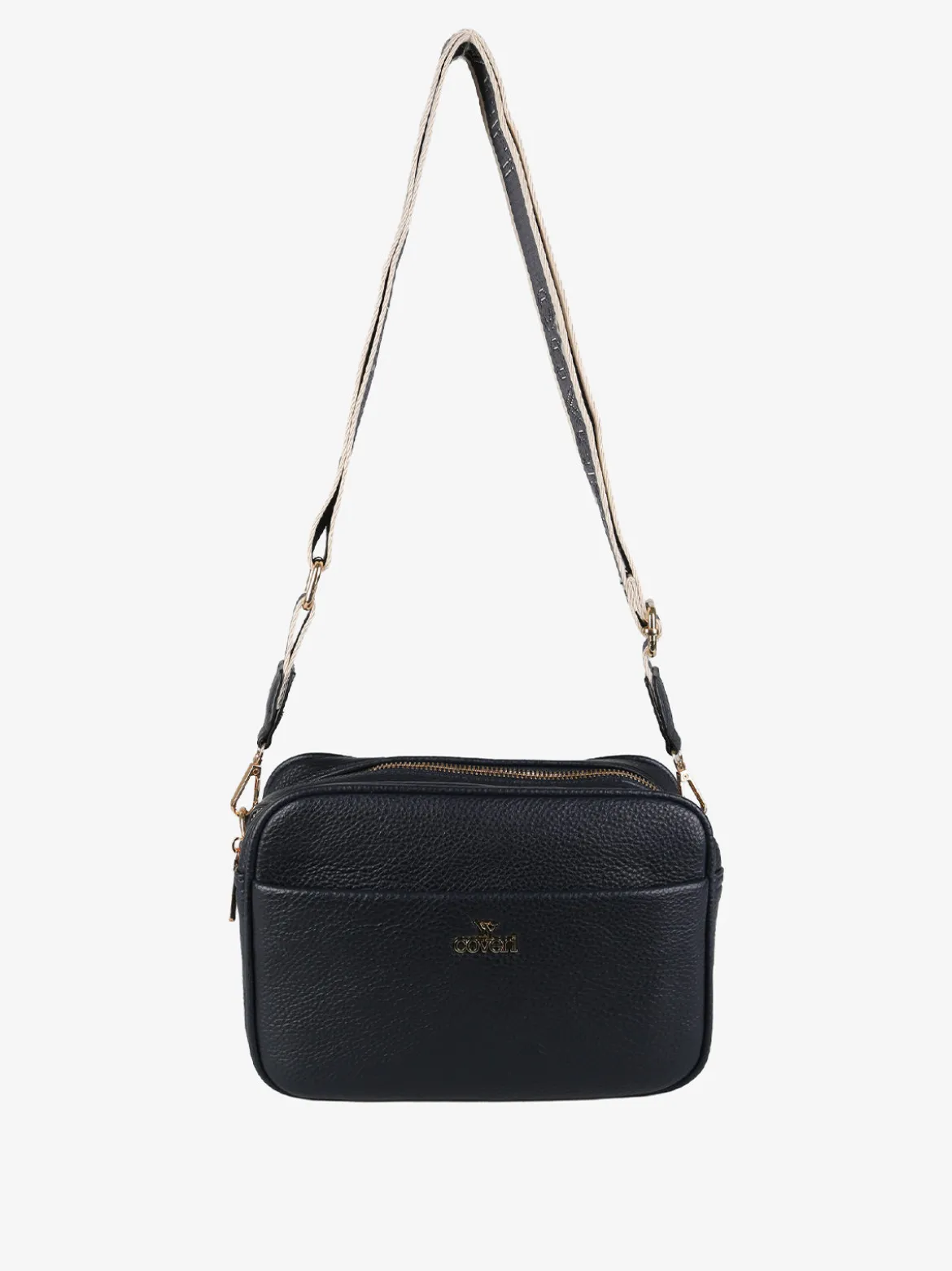 You Young Coveri Borsa a tracolla da donna in ecopelle con doppio scomparto - blu scuro