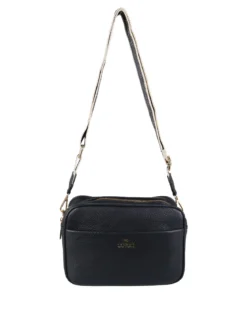 You Young Coveri Borsa a tracolla da donna in ecopelle con doppio scomparto - blu scuro