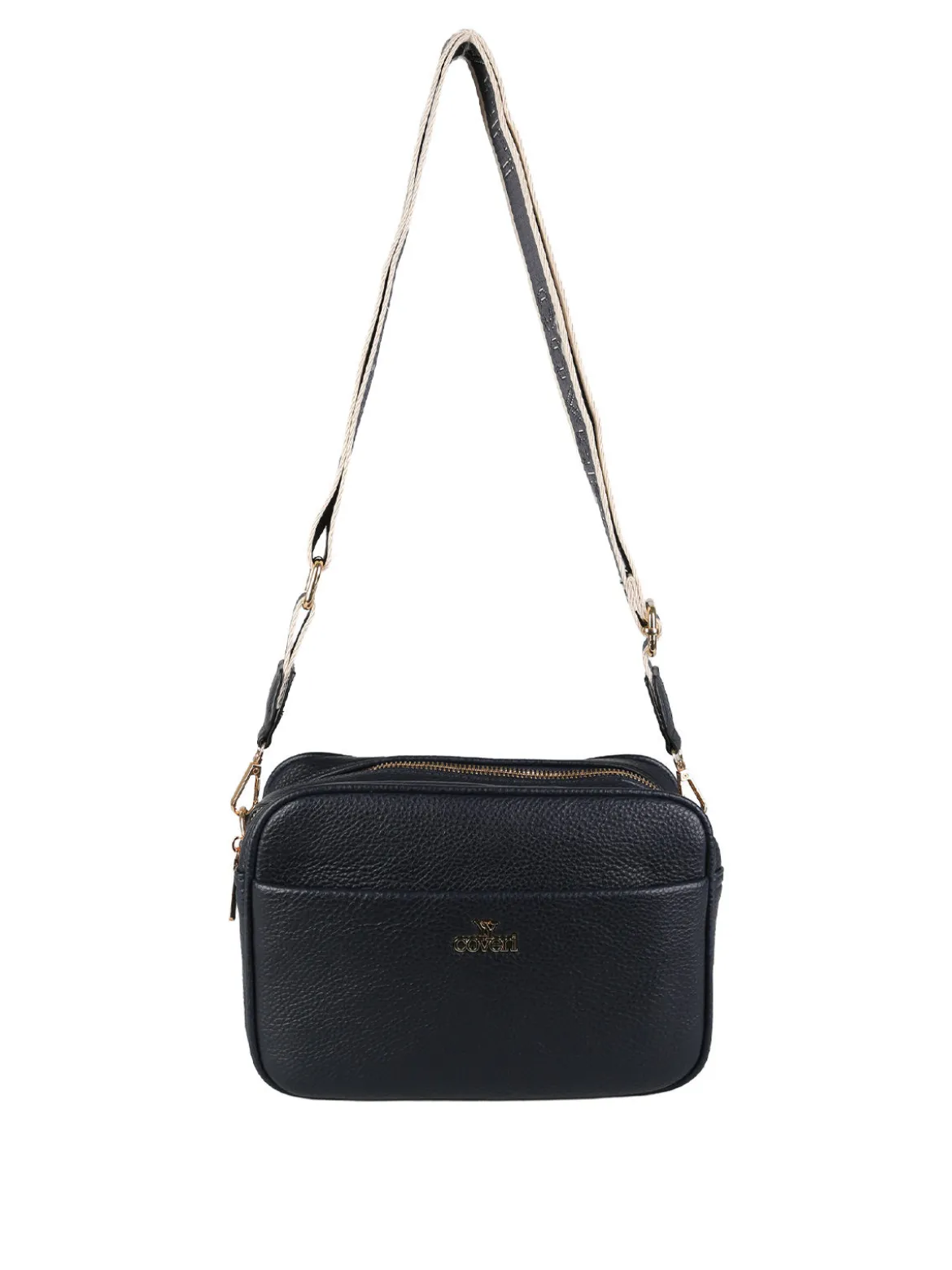 You Young Coveri Borsa a tracolla da donna in ecopelle con doppio scomparto - blu scuro