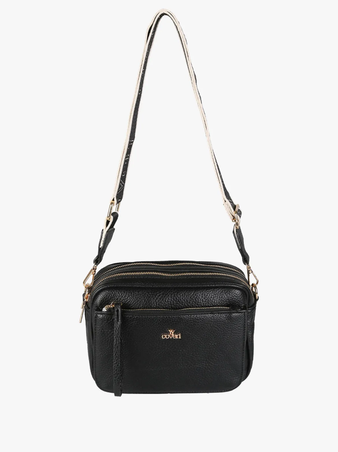 You Young Coveri Borsa a tracolla da donna in ecopelle - nero