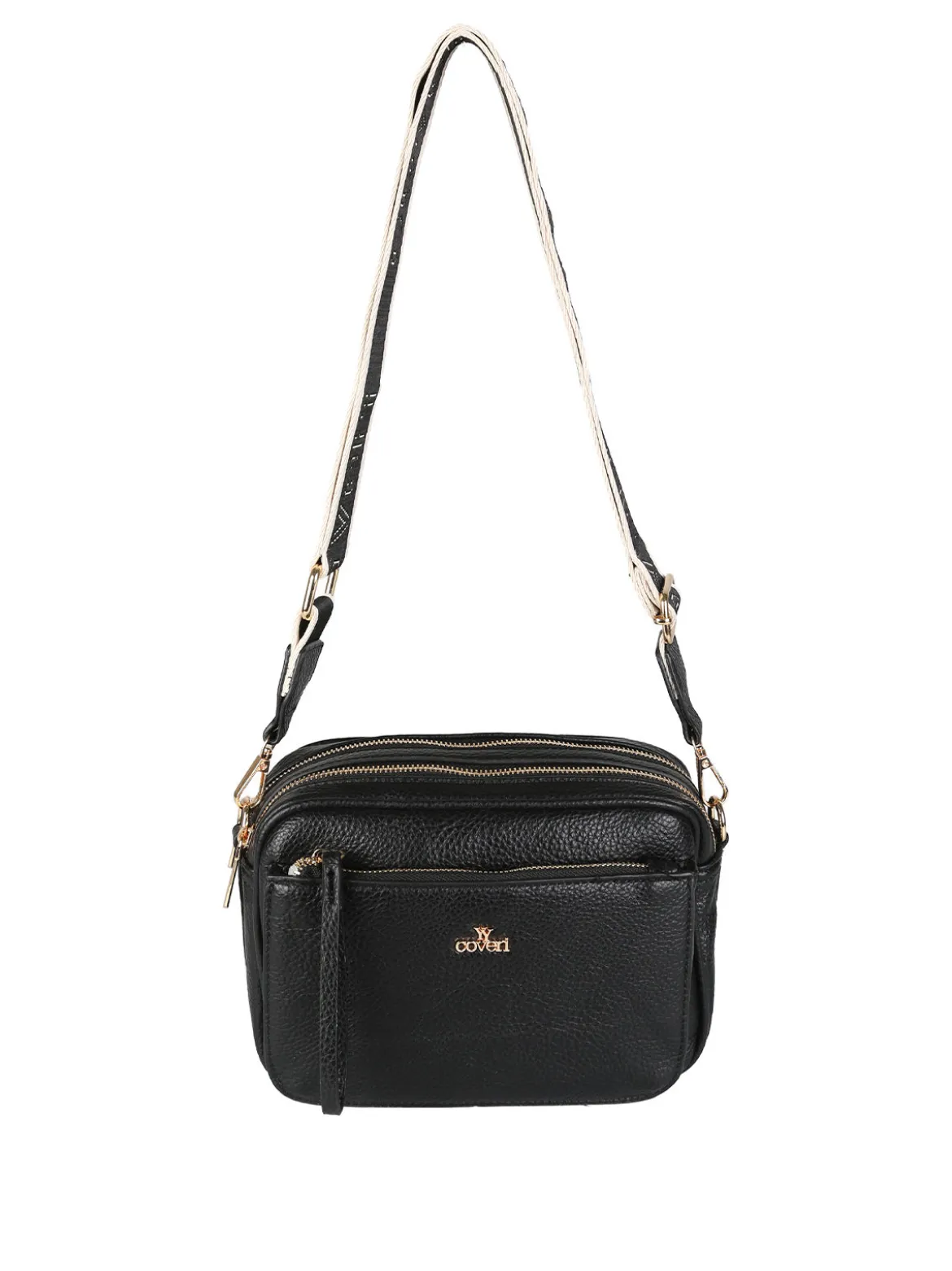 You Young Coveri Borsa a tracolla da donna in ecopelle - nero
