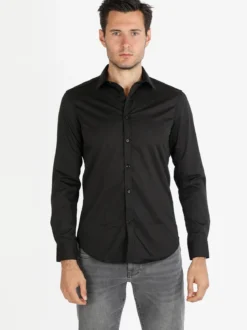 Y.Two Camicia da uomo slim fit a maniche lunghe