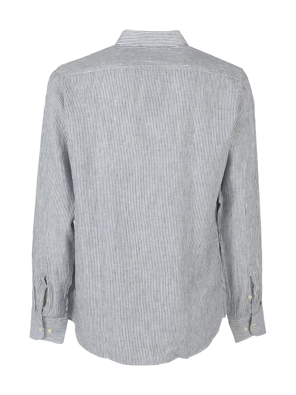 Y.Two Camicia in lino da uomo a fantasia rigata