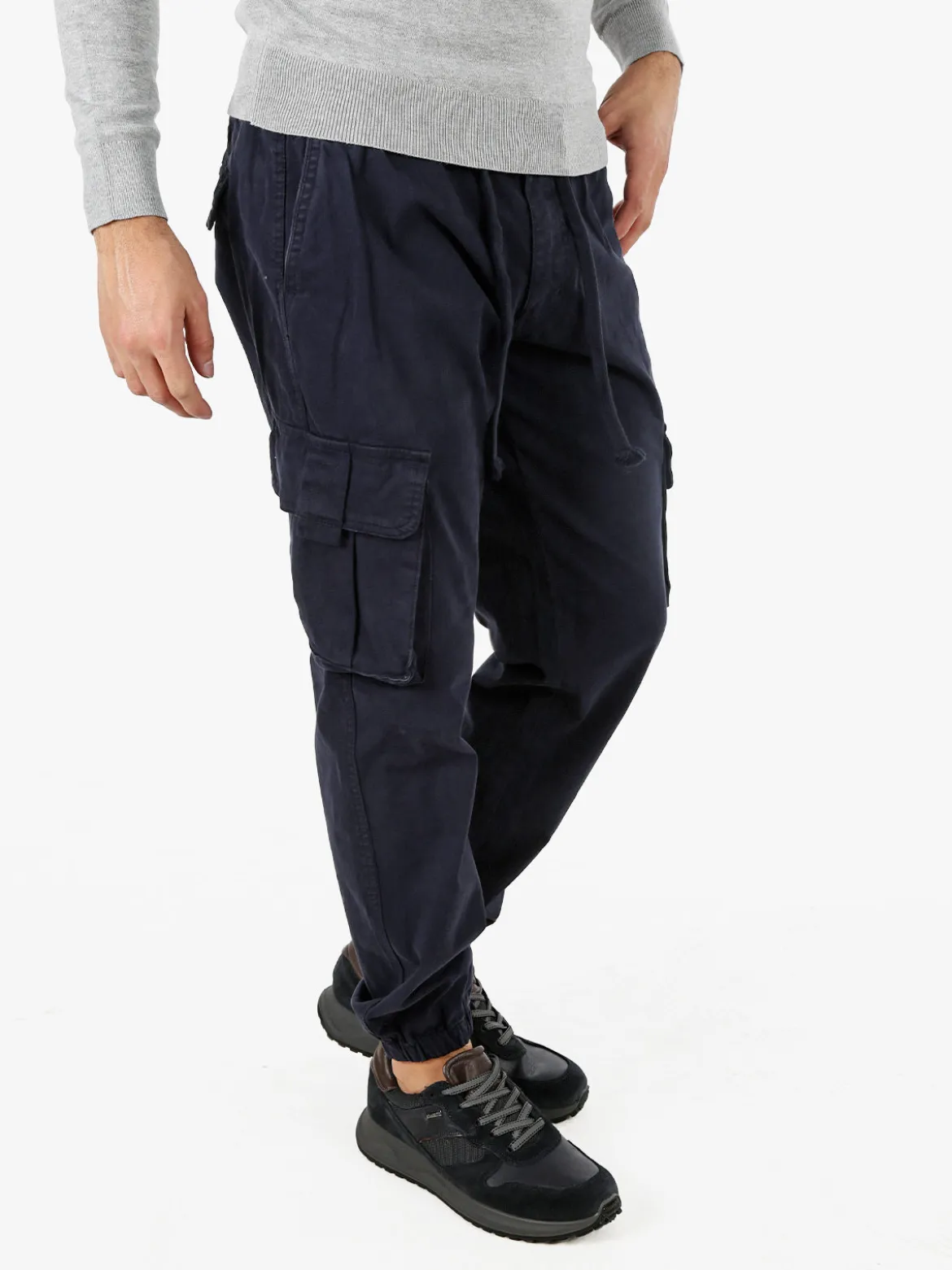 Zeta Pantaloni cargo da uomo con coulisse - blu scuro