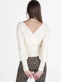 Z Studio Maglia donna con scollo a V e maniche a pipistrello